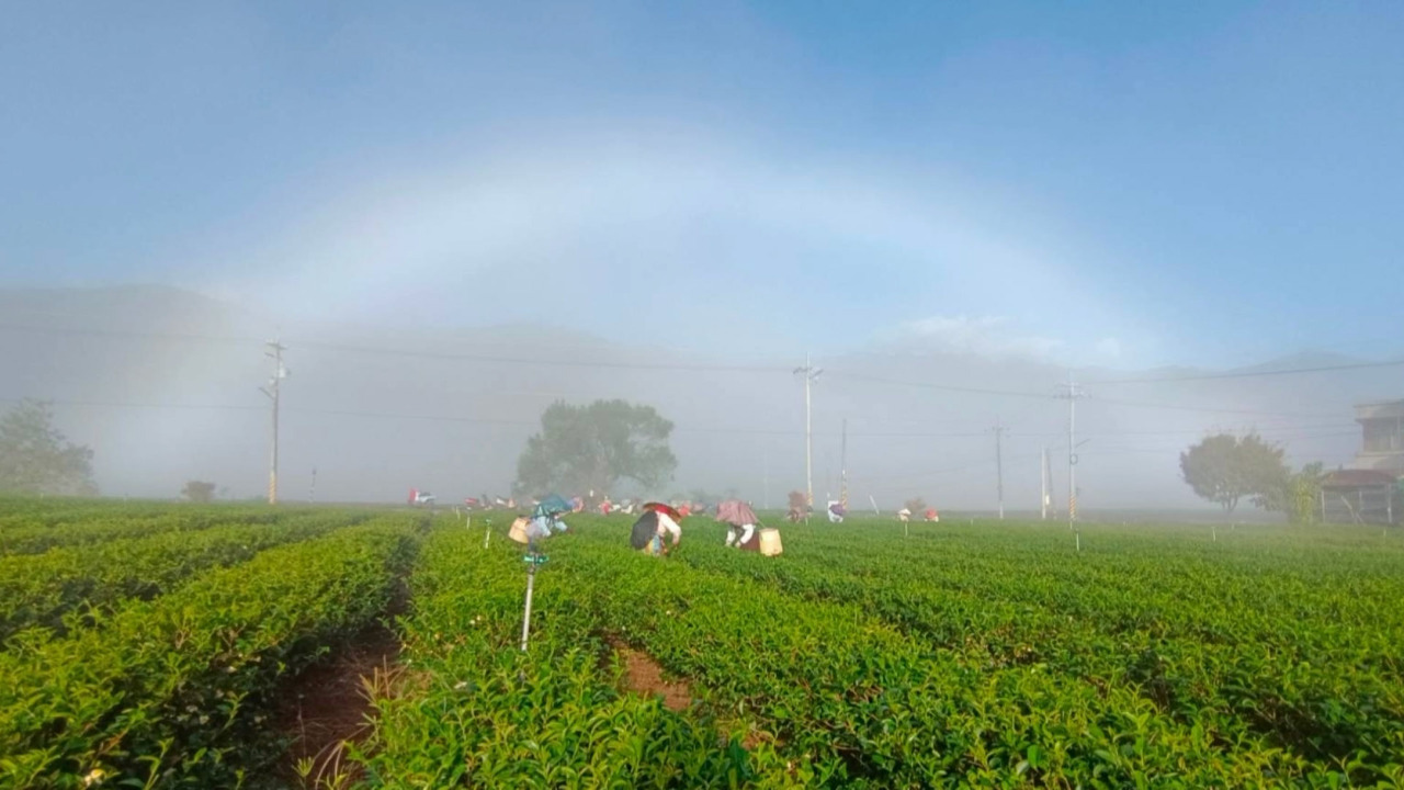 Aparece en Hualien un arco iris blanco