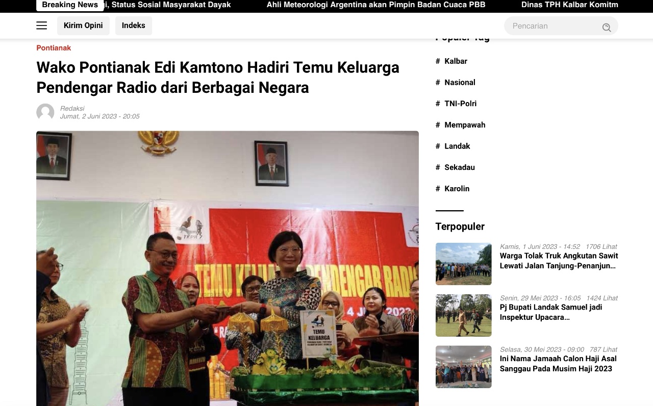 Rti celebra el encuentro con oyentes de Indonesia en Pontianak