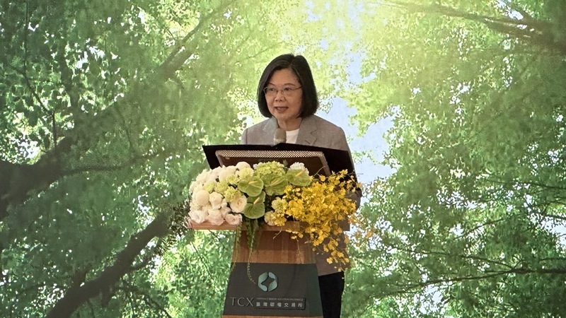 Tsai Ing-wen inaugura la Bolsa de Comercio de Carbono como instrumento para el objetivo de cero emisiones en 2050