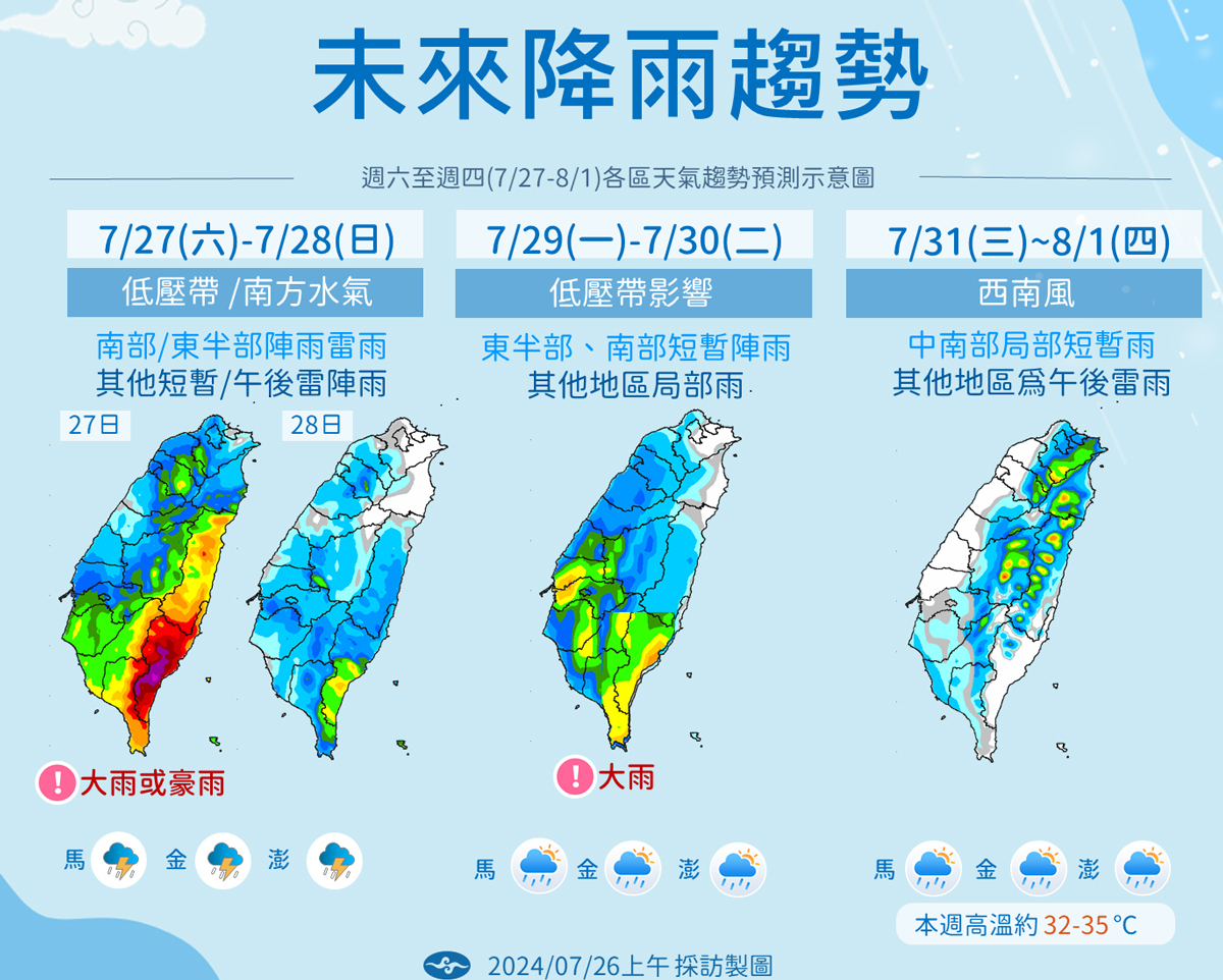 Gaemi se adentra en el continente y otro posible tifón ya podría amenazar Taiwán la semana que viene