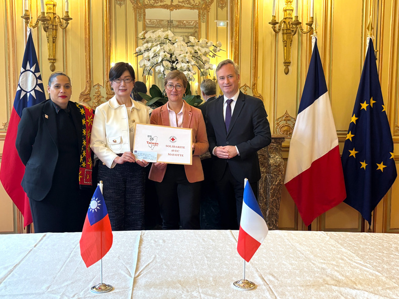 Taiwán dona EUR 250 000 a Francia para labores de ayuda humanitaria en Mayotte